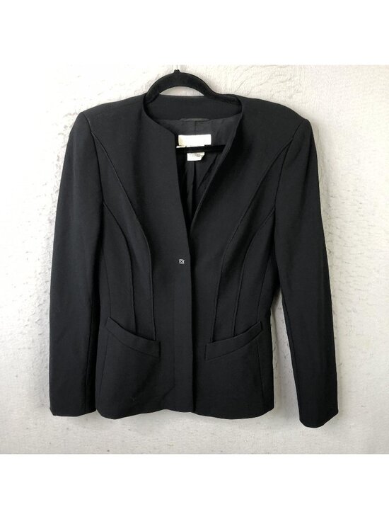 Escada Jackets & Blazers - ESCADA Blazer Womens 6 Black New Wool Old Money Capsule Career Classic